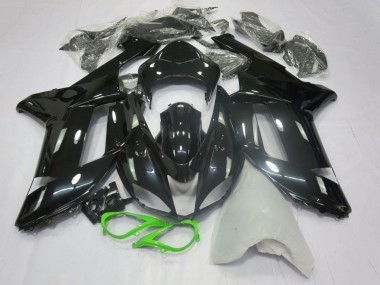 Mejores Carenados Moto Kawasaki ZX6R 2007-2008 - Negro Brillante Neon Verde