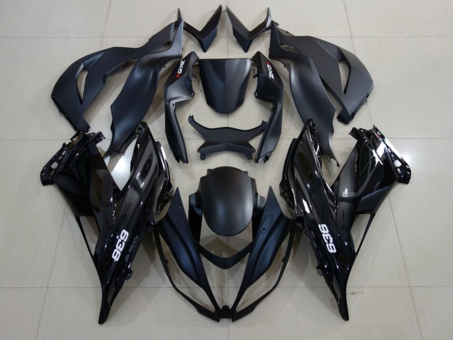Mejores Carenados Moto Kawasaki ZX6R 2007-2008 - Negro Mate Negro Brillante Blanco