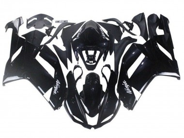Mejores Carenados Moto ABS Kawasaki ZX6R 2007-2008 - Negro Brillante