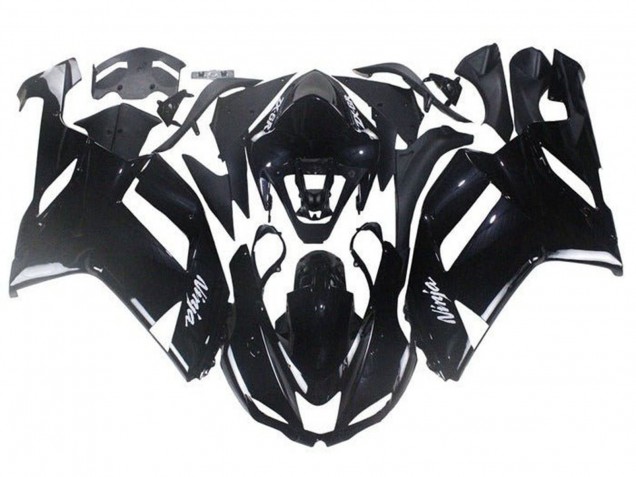 Mejores Carenados Moto ABS Kawasaki ZX6R 2007-2008 - Negro Brillante
