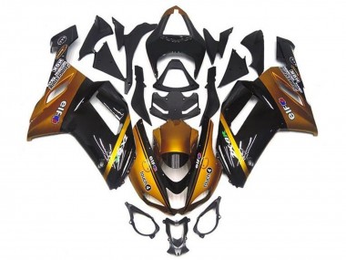 Mejores Carenados Moto Kawasaki ZX6R 2007-2008 - Oro Negro Elf