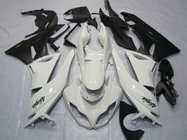 Mejores Carenados Moto Kawasaki ZX6R 2009-2012 - Blanco Negro Mate