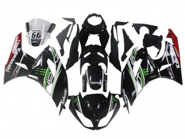 Mejores Carenados Moto Kawasaki ZX6R 2009-2012 - Negro Brillante Blanco Verde Rojo Elf Monstruo