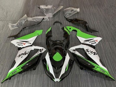 Mejores Carenados Moto Kawasaki ZX6R 2013-2018 - Verde Blanco Negro