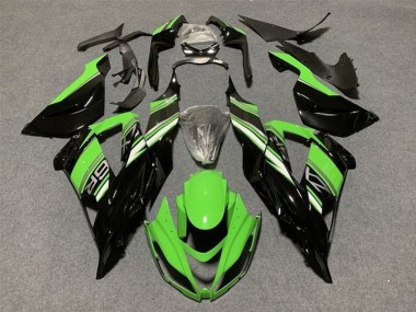 Mejores Kit Carenados Moto Kawasaki ZX6R 2013-2018 - Verde Negro Brillante