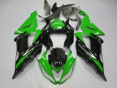 Mejores Carenado Moto Kawasaki ZX6R 2013-2018 - Verde Negro Brillante