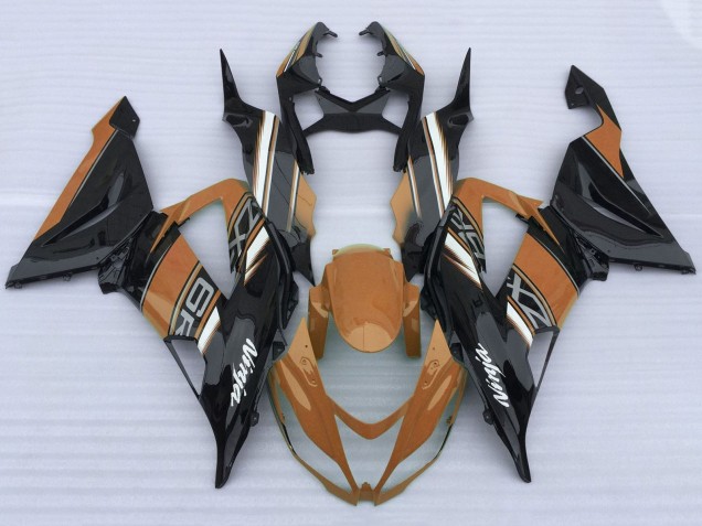 Mejores Carenados Moto Kawasaki ZX6R 2013-2018 - Naranja Negro Blanco