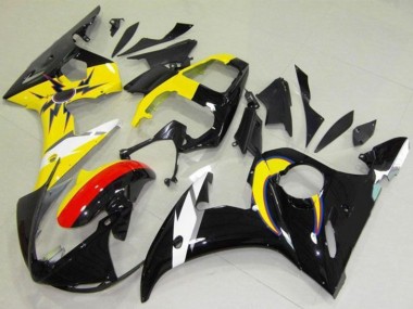 Mejores Carenados Moto Yamaha YZF R6 2003-2004 - Amarillo Rojo Negro Brillante