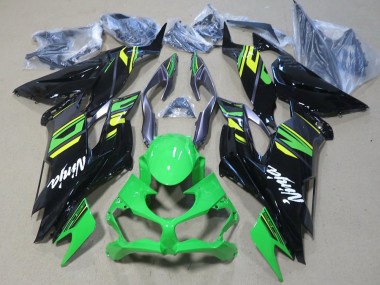 Mejores Carenados Moto Kawasaki ZX6R 2019-2022 - Verde Amarillo Negro Brillante