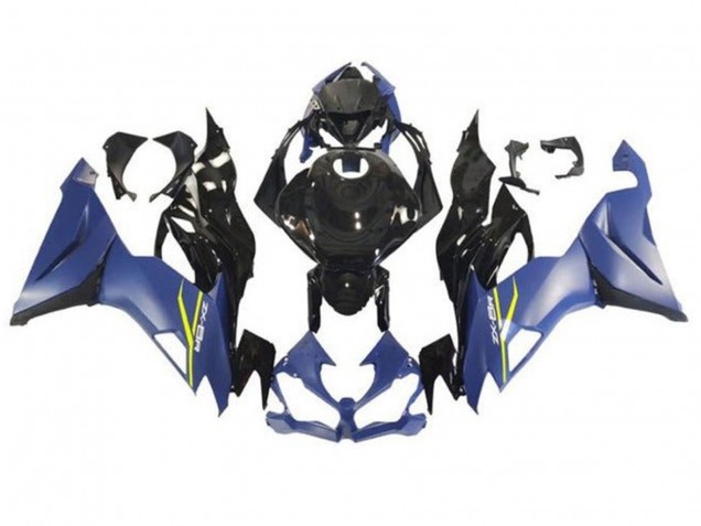 Mejores Carenados Moto Kawasaki ZX6R 2019-2022 - Azul Mate Negro Brillante