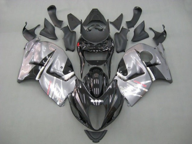 Mejores Carenados Moto Suzuki GSXR 1300 Hayabusa 1996-2007 - Negro Gris Plata