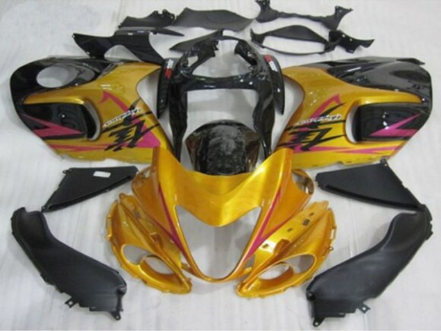 Mejores Carenados Moto Suzuki GSXR 1300 Hayabusa 1996-2007 - Oro Negro Rosa