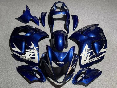 Mejores Carenados Moto Suzuki GSXR 1300 Hayabusa 2008-2020 - Navy Azul Blanco Gris