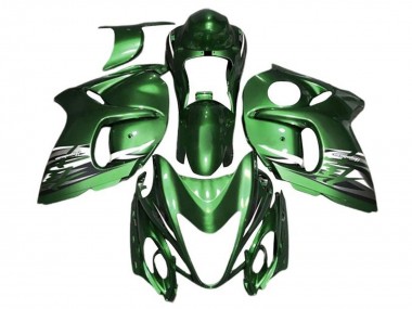 Mejores Carenados Moto Suzuki GSXR 1300 Hayabusa 2008-2020 - Verde Plata Blanco