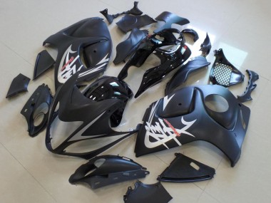 Mejores Carenados Moto Suzuki GSXR 1300 Hayabusa 2008-2020 - Negro Mate Negro Brillante Plata