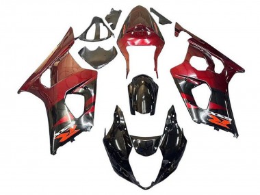 Mejores Carenados Moto Suzuki GSXR 1000 2003-2004 - Rojo Negro Brillante