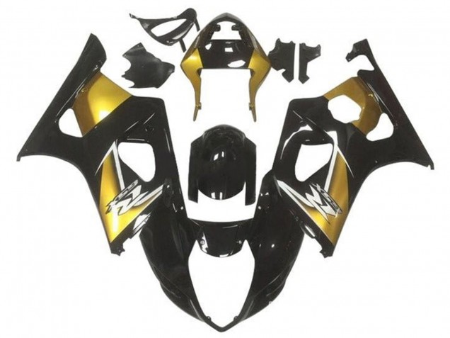 Mejores Carenados Moto Suzuki GSXR 1000 2003-2004 - Oro Negro Brillante
