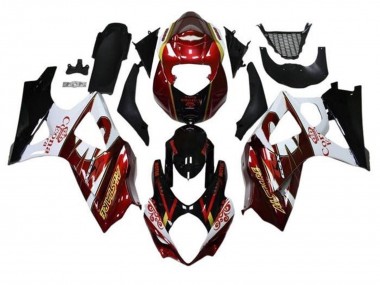 Mejores Carenados Moto Suzuki GSXR 1000 2005-2006 - Negro Rojo Blanco Oro