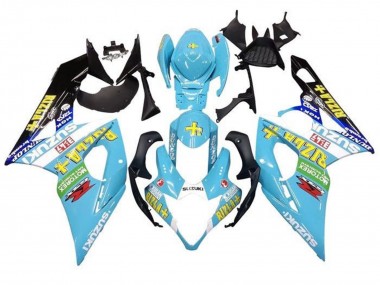 Mejores Carenados Moto Suzuki GSXR 1000 2005-2006 - Azul Claro Verde Negro Amarillo Rizla