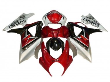 Mejores Carenados Moto Suzuki GSXR 1000 2005-2006 - Plata Rojo Negro