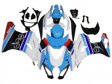 Mejores Carenados Moto Suzuki GSXR1000 2017-2024 - Blanco Azul Raya Rojo