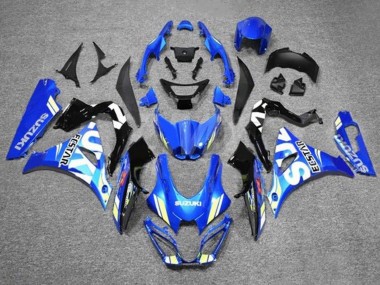 Mejores Carenados Moto Suzuki GSXR1000 2017-2024 - Azul Blanco Ecstar