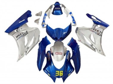 Mejores Carenados Moto Suzuki GSXR1000 2017-2024 - Azul Plata Motul 36