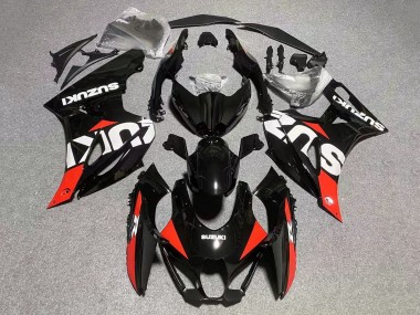 Mejores Carenados Moto Suzuki GSXR1000 2017-2024 - Negro Rojo Blanco