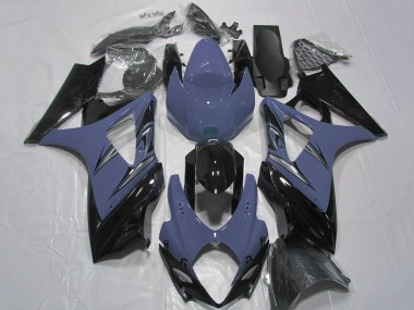 Mejores Carenados Moto Suzuki GSXR 1000 2007-2008 - Plata Azul Negro Brillante
