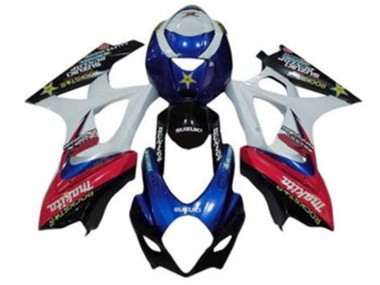 Mejores Carenados Moto Suzuki GSXR 1000 2007-2008 - Blanco Azul Rojo Negro Makita