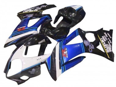 Mejores Carenados Moto Suzuki GSXR 1000 2007-2008 - Blanco Azul Negro Corona