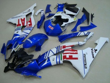 Mejores Carenados Moto Yamaha YZF R6 2008-2016 - Blanco Azul Rojo Fiat Motul Michelin