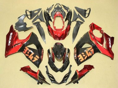 Mejores Kits Carenado Moto Suzuki GSXR 1000 2009-2016 - Rojo Negro