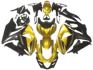 Mejores Carenados Moto Suzuki GSXR 1000 2009-2016 - Oro Negro Gris Oscuro