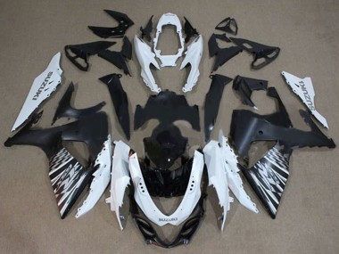 Mejores Carenados Moto Suzuki GSXR 1000 2009-2016 - Blanco Negro Plata Checker
