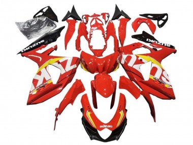 Mejores Carenados Moto Suzuki GSXR 1000 2009-2016 - Rojo Amarillo Blanco Negro
