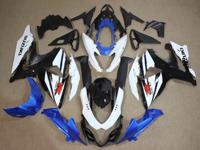 Mejores Kit Carenados Moto Suzuki GSXR 1000 2009-2016 - Blanco Azul Negro