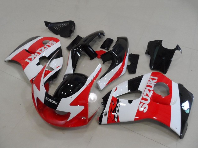 Mejores Carenados Moto Suzuki GSXR 600 / GSXR 750 1996-2000 - Rojo Blanco Negro
