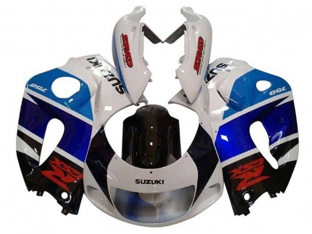 Mejores Carenados Moto Suzuki GSXR 600 / GSXR 750 1996-2000 - Blanco Negro Double Azul Rojo