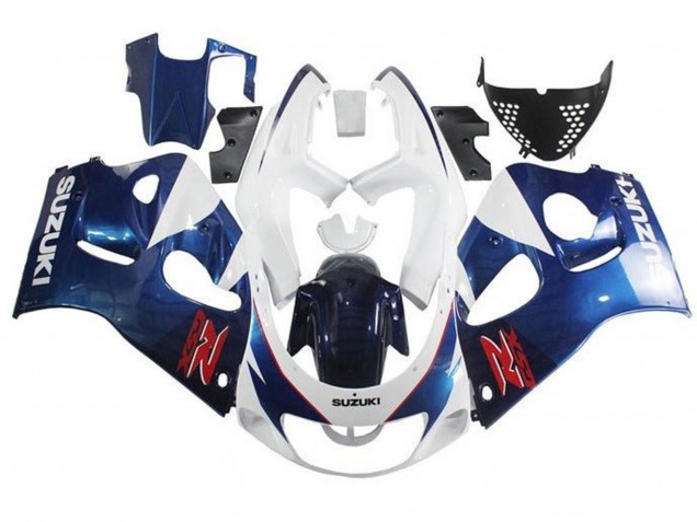 Mejores Carenados Moto Suzuki GSXR 600 / GSXR 750 1996-2000 - Blanco Azul Rojo