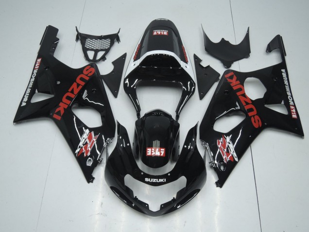 Mejores Carenados Moto Suzuki GSXR 600 / GSXR 750 2001-2003 - Negro Brillante Rojo Blanco Yoshimura