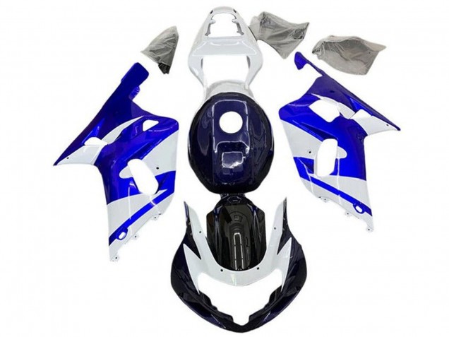 Mejores Carenados Moto Suzuki GSXR 600 / GSXR 750 2001-2003 - Blanco Azul Negro