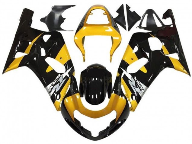Mejores Carenados Moto Suzuki GSXR 600 / GSXR 750 2001-2003 - Amarillo Plata Negro Brillante