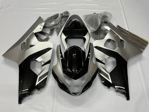 Mejores Carenados Moto Suzuki GSXR 600 / GSXR 750 2001-2003 - Plata Negro Brillante