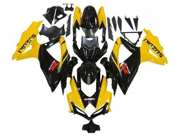 Mejores Carenados Moto Suzuki GSXR 600 / GSXR 750 2008-2010 - Amarillo Negro Brillante Rojo