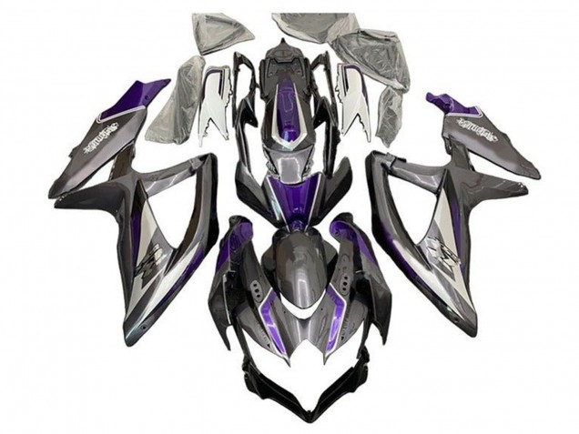 Mejores Carenados Moto Suzuki GSXR 600 / GSXR 750 2008-2010 - Plata Gris Púrpura