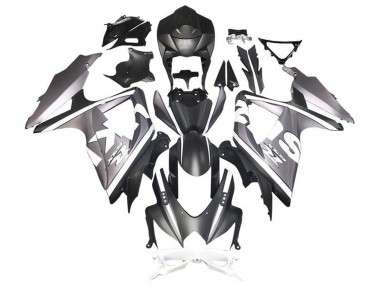 Mejores Carenados Moto Suzuki GSXR 600 / GSXR 750 2008-2010 - Plata Blanco Negro Mate