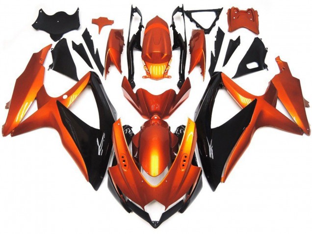 Mejores Carenados Moto Suzuki GSXR 600 / GSXR 750 2008-2010 - Naranja Negro