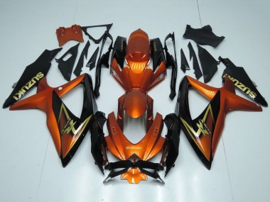 Mejores Carenados Moto Suzuki GSXR 600 / GSXR 750 2008-2010 - Naranja Oro Negro