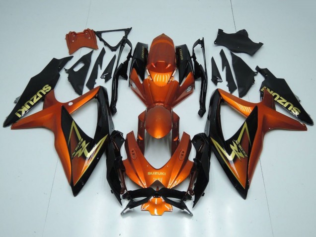 Mejores Carenados Moto Suzuki GSXR 600 / GSXR 750 2008-2010 - Naranja Oro Negro